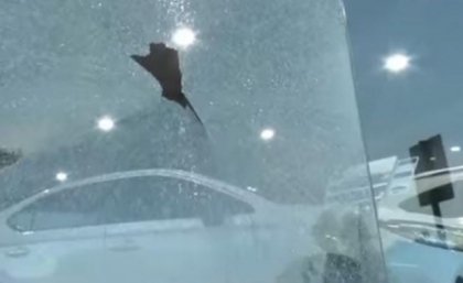 Vandalismo en V&iacute;a Atlixc&aacute;yotl: quiebran cristal de agencia Honda