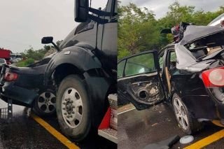 Choque m&uacute;ltiple en Tehuac&aacute;n, deja saldo de dos muertos y 23 heridos