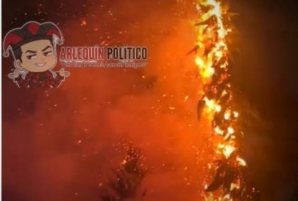 Noche mexicana termina en incendio; pirotecnia calcina tres &aacute;rboles en San Jos&eacute; Chapulco