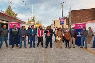 'Construyendo Contigo' entrega calles en San Baltazar Campeche y Romero Vargas