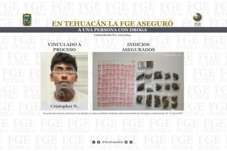 FGE asegura a diler en Tehuac&aacute;n