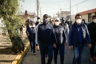 Realiza mundo Tlatehui caminata en San Antonio Cacalotepec