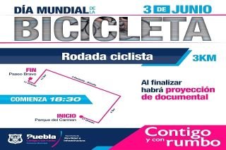 Ayuntamiento de Puebla celebrar&aacute; el d&iacute;a mundial de la bicicleta con una rodada