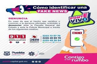 Exhorta SSC de Puebla a evitar difundir fake news