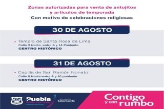 Gobernaci&oacute;n municipal supervisar&aacute; actividad comercial actividad comercial en v&iacute;a p&uacute;blica por fiestas religiosas este 30 y 31 de agosto