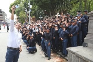 Eduardo Rivera P&eacute;rez refuerza cercan&iacute;a con cadetes de la academia de polic&iacute;a