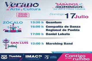 Fin de semana de arte y cultura en Puebla capital