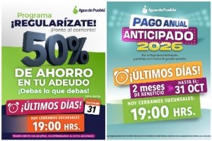 &iexcl;Extensi&oacute;n de horario y &uacute;ltima oportunidad en promociones en Agua de Puebla!