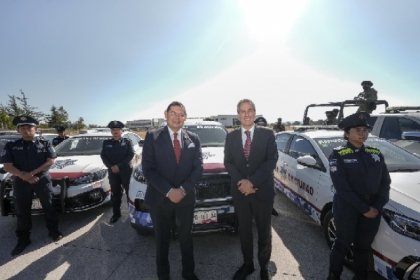 Presentan a Armenta y a Chedraui, patrullas que se integrar&aacute;n a la SSC del Gobierno de la Ciudad
