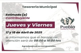 Informa Gobierno de la Ciudad horarios en cajas de Tesorer&iacute;a de los pr&oacute;ximos d&iacute;as