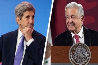 AMLO se re&uacute;ne con Kerry en Sonora para tratar energ&iacute;as renovables, industria automotriz y litio