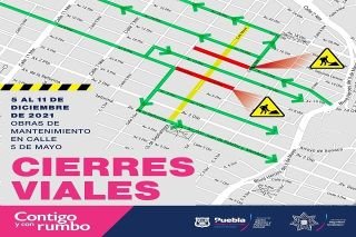 Anuncia Ayuntamiento de Puebla cierre de calles para trabajos en el centro hist&oacute;rico