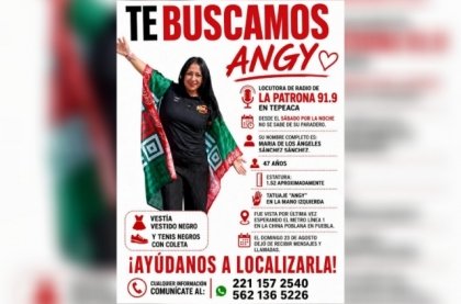 Buscan a Angy, locutora de Tepeaca desaparecida tras ser vista en la L&iacute;nea 1 de RUTA en Puebla