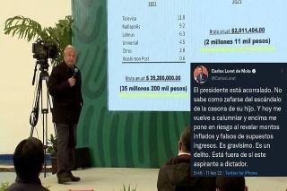 Exhibe L&oacute;pez Obrador salario millonario de Loret de Mola