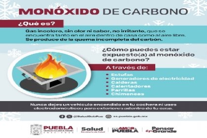 Emite Salud recomendaciones para evitar intoxicaciones por mon&oacute;xido de carb&oacute;n