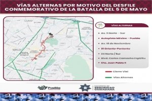 Anuncia SSC, v&iacute;as alternas por el Desfile Conmemorativo de la Batalla del 5 de Mayo
