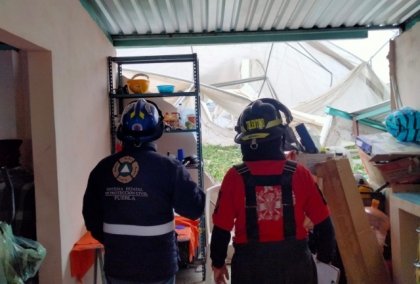 Gobierno de Puebla atiende de forma inmediata a afectados por tornado en Chignahuapan