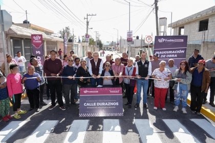 Inaugura Pepe Chedraui pavimentaci&oacute;n de la calle Duraznos