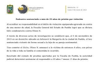 Violador de una menor de edad es sentenciado a m&aacute;s de 20 a&ntilde;os de prisi&oacute;n