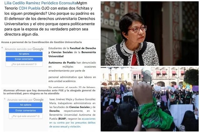 Acoso sexual y violaci&oacute;n solapa rectora de la Buap en facultad de Derecho y Ciencias Sociales