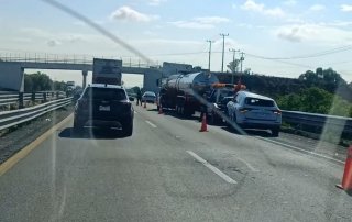 Accidente genera tr&aacute;fico lento en la autopista Puebla&ndash;Orizaba