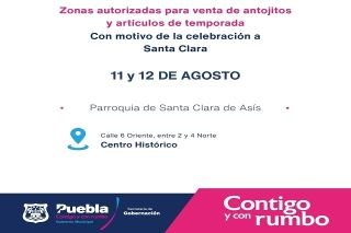 Por festejos a &ldquo;Santa Clara&rdquo;, gobierno municipal permitir&aacute; venta de antojitos y art&iacute;culos religiosos en la 6 oriente