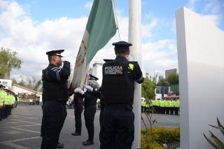SSC Puebla realiza honores a los s&iacute;mbolos patrios
