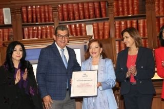Valentina Alazraki fue reconocida como 'Visitante Distinguida' por el Ayuntamiento de Puebla&nbsp;