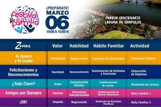 Pr&oacute;ximo 6 de marzo, dar&aacute; inicio el Festival de la Familia en la Laguna de Chapulco