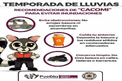 Emite Gobierno de la Ciudad recomendaciones por lluvias en zonas bajas