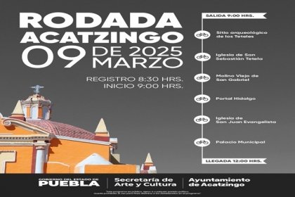 Participa en la rodada y visita sitios de inter&eacute;s cultural en Acatzingo