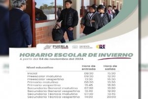 Entrar&aacute; este 4 de noviembre horario de invierno en m&aacute;s de 12 escuelas poblanas: SEP
