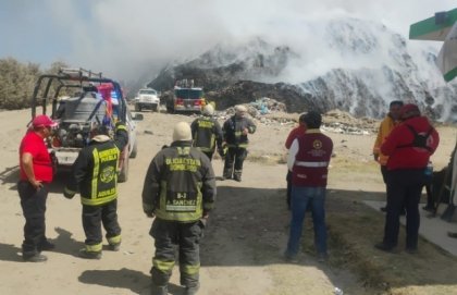 Incendio en relleno sanitario de San Jos&eacute; Chiapa registra 70% de control