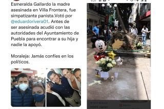 Jam&aacute;s conf&iacute;es en pol&iacute;ticos; ciudadanos reclaman a Eduardo Rivera por no apoyar a Esmeralda Gallardo asesinada al intentar buscare a su hija