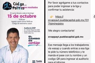 Presionan a empleados para asistir al 2do informe de Eduardo Rivera: Leobardo Ju&aacute;rez