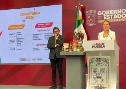 Gobierno del estado anuncia tres nuevas rutas de Puebla a Acapulco, Puerto Escondido y Chicago
