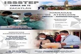 Invita ISSSTEP a jornada m&eacute;dico-administrativa en Zacatl&aacute;n