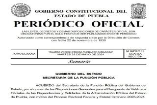 Por veda electoral Gobierno de Puebla emite decreto para guardar veh&iacute;culos oficiales&nbsp;
