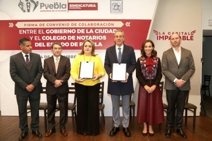 Gobierno de la Ciudad firma convenio de colaboraci&oacute;n con el Colegio de Notarios