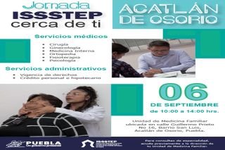 Invita ISSSTEP a jornada regional en Acatl&aacute;n de Osorio