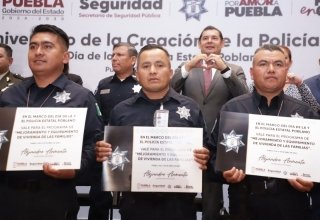 Gobierno de Puebla refuerza compromiso con la seguridad y bienestar de polic&iacute;as