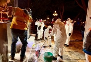Realiza OOSL segunda intervenci&oacute;n de limpieza en contenedores soterrados del Z&oacute;calo de Puebla