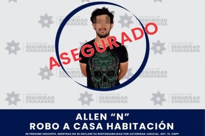 La SSC detiene a Allen N. por robo a casa habitaci&oacute;n con violencia