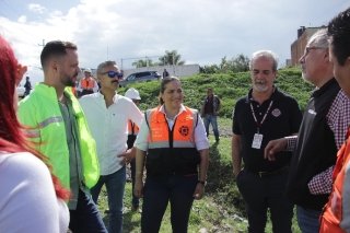 Supervisa Gobierno de la Ciudad labores de desazolve y limpieza en el Vaso Regulador Puente Negro