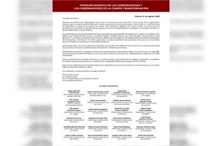 ​&ldquo;A los traidores los juzga la historia&rdquo;: Bloque de gobernadores oficialistas responde tras embates pol&iacute;ticos