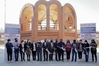 Entrega SEDATU obras del z&oacute;calo de San Andr&eacute;s Cholula y albergue del hospital general al ayuntamiento